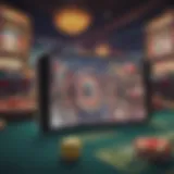 A smartphone displaying a vibrant online casino app interface