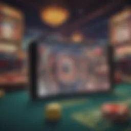 A smartphone displaying a vibrant online casino app interface