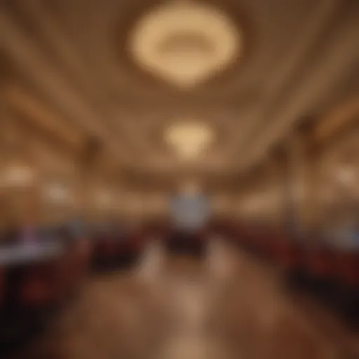 Elegant interior design of Caesar Casino Windsor