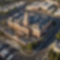 Aerial view of Carson City Inn Casino highlighting its architectural design
