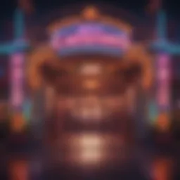 Entrance of a vibrant casino showcasing neon lights and excitement.