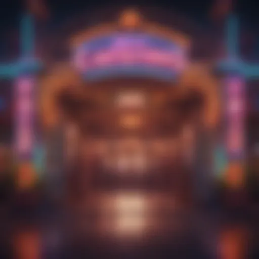 Entrance of a vibrant casino showcasing neon lights and excitement.