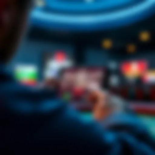 User engaging with head-to-head betting on a mobile device
