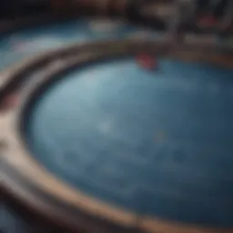A detailed blueprint of a blackjack table design