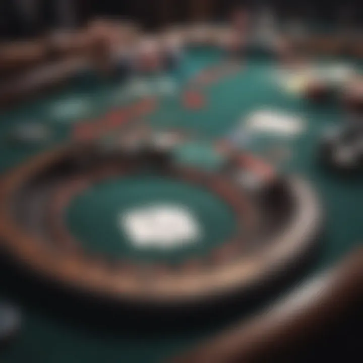Selection of high-quality felt for a blackjack table