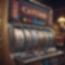 A close-up view of a modern Indian casino slot machine