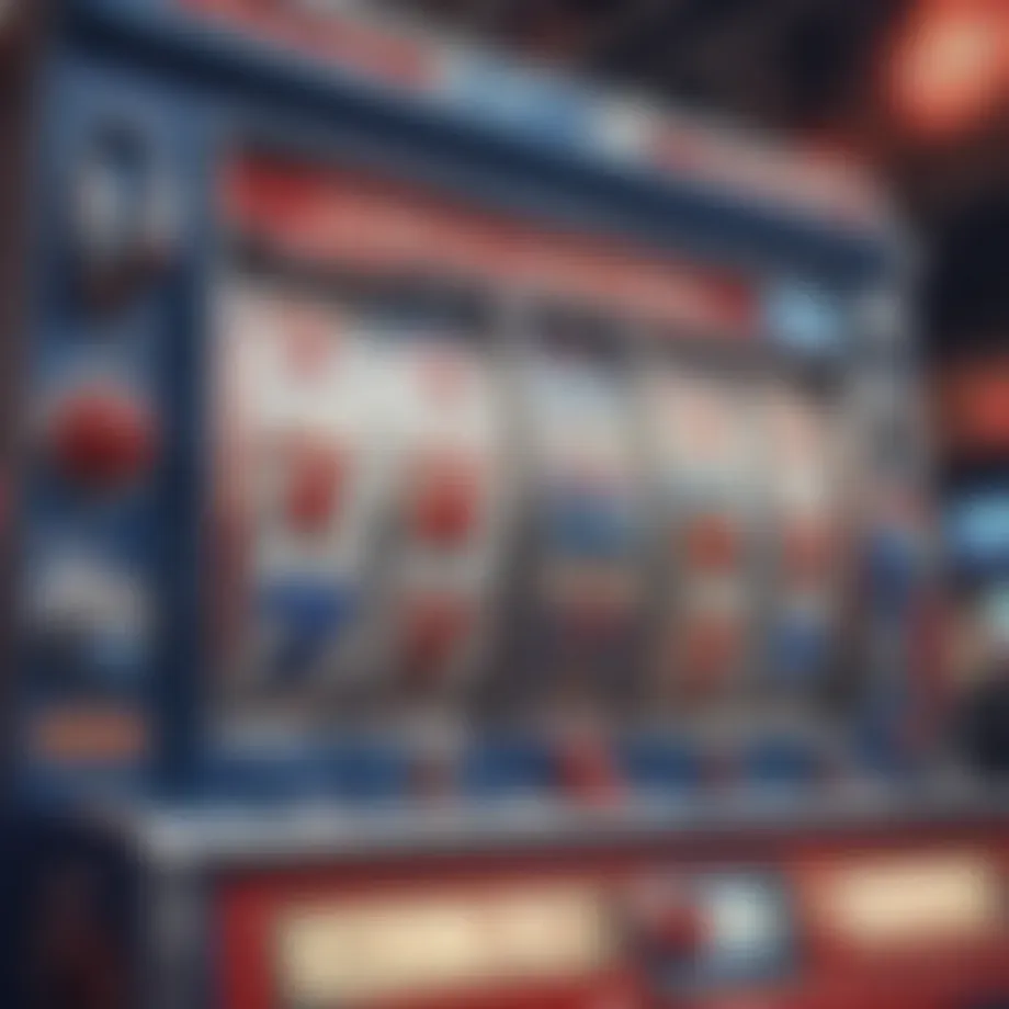 Visual representation of the Double Red White and Blue slot machine showcasing its vibrant design and iconic symbols.