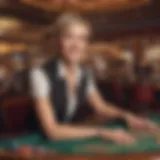 Ellen DeGeneres engaging with casino-themed game