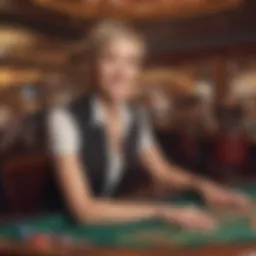 Ellen DeGeneres engaging with casino-themed game