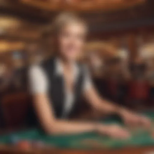 Ellen DeGeneres engaging with casino-themed game