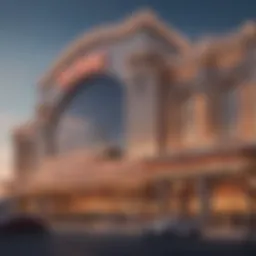 Exterior view of the new casino showcasing modern architecture