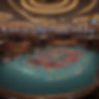 Vibrant Gaming Floor Experience Exciting gaming floor filled with various gaming tables and slot machines