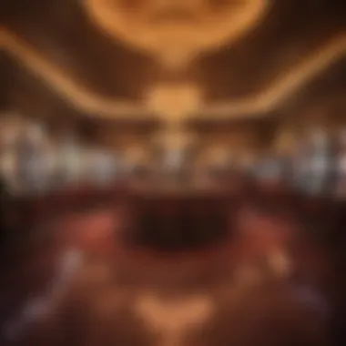 Luxurious Interior of the Casino Interior design featuring vibrant gaming areas and luxurious amenities