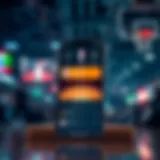 Visual representation of NBA betting apps interface