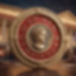 A visual representation of the Caesars Rewards logo with casino elements
