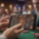 User interacting with a mobile casino app