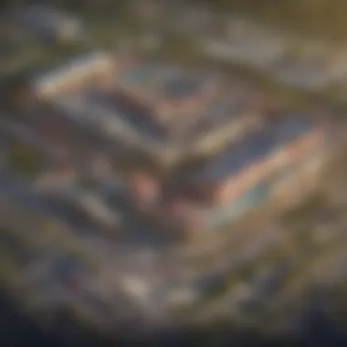 Aerial view of the bustling casino landscape in Des Plaines, Illinois.