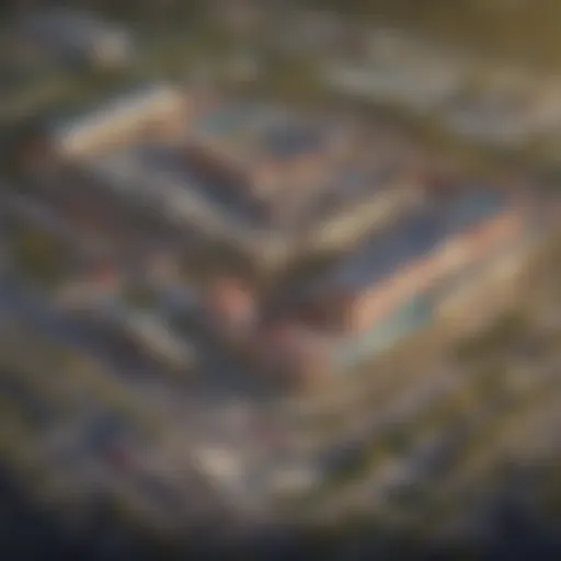 Aerial view of the bustling casino landscape in Des Plaines, Illinois.