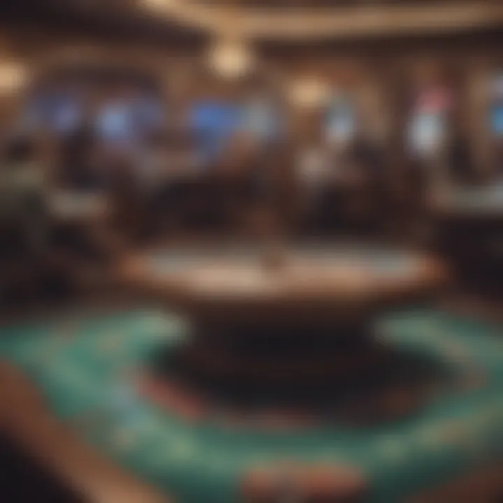 Luxurious gaming floor showcasing various table games