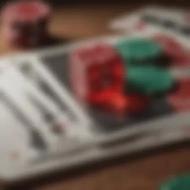 Close-up of Criss Cross Poker cards showcasing unique gameplay