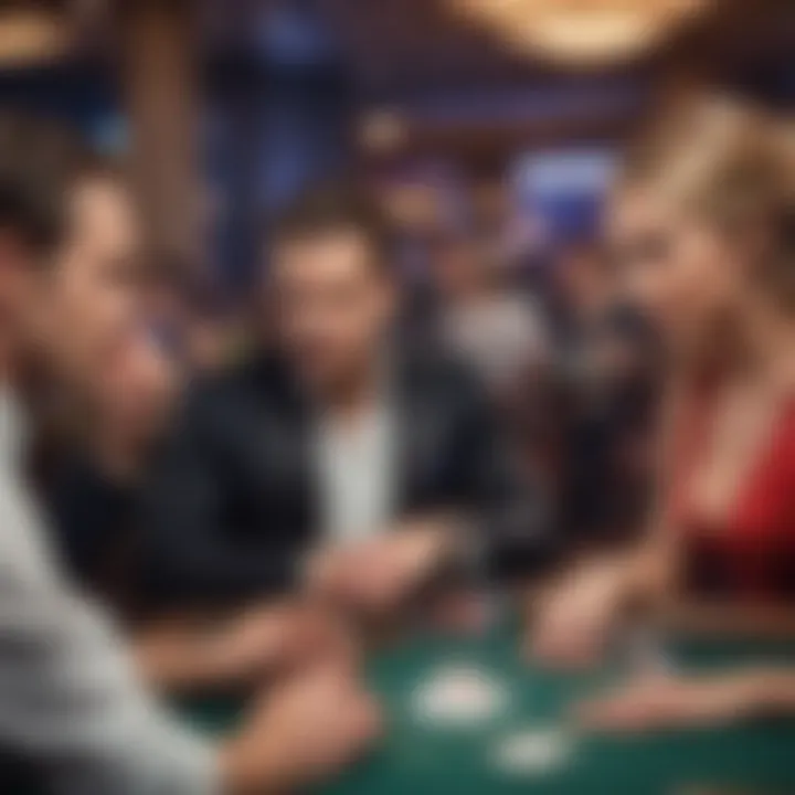 Players engaging in Criss Cross Poker at a Las Vegas casino