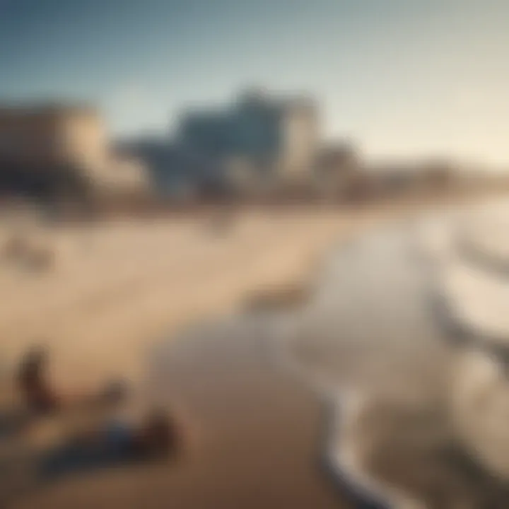 Visitors enjoying the beach in Atlantic City