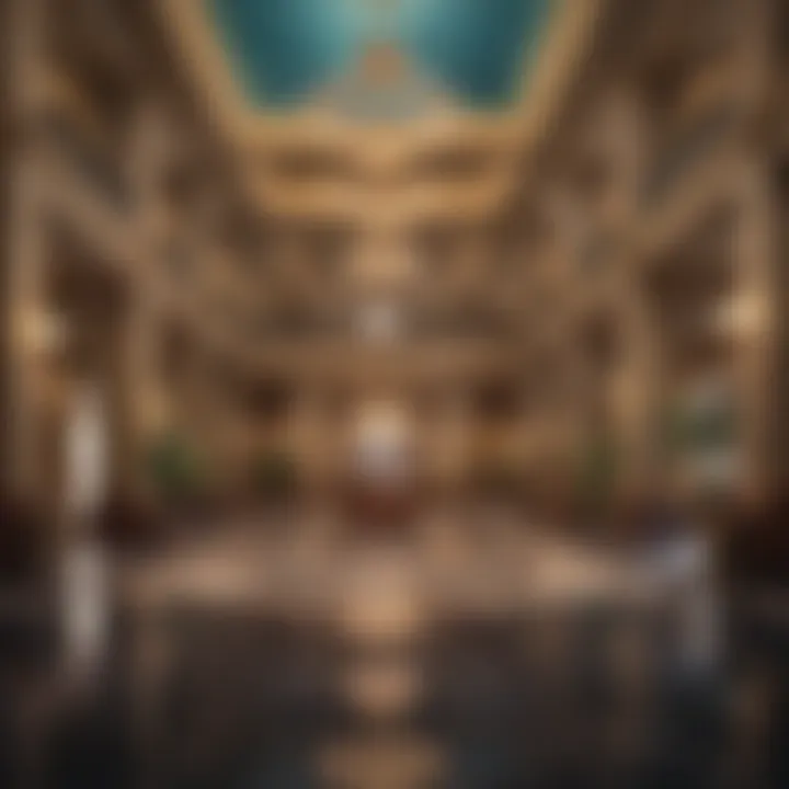 Luxurious hotel lobby in Atlantic City