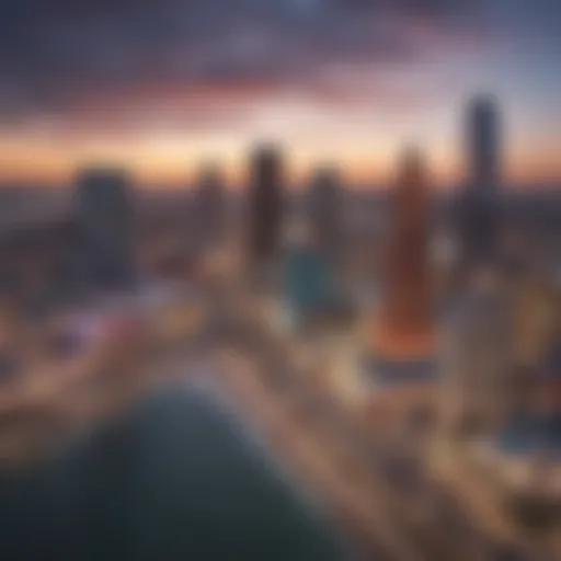 A panoramic view of Atlantic City skyline