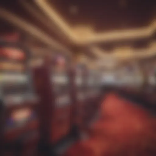 Vibrant casino floor showcasing various slot machines and games
