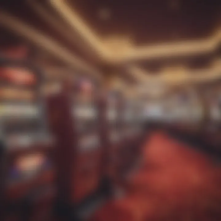 Vibrant casino floor showcasing various slot machines and games
