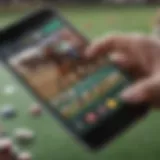 A user interface showcasing a horse betting app on a smartphone