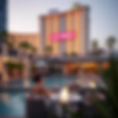 Refreshing Pool Area Refreshing pool area at a Las Vegas hotel