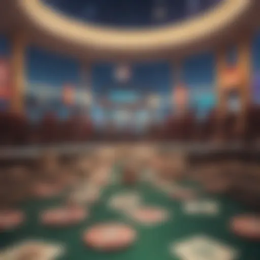 Virtual gaming landscape with cash rewards