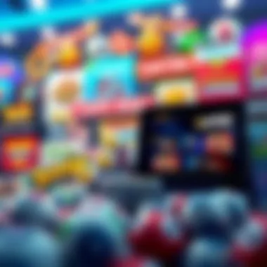 Diverse Online Lottery Platforms A collage of various online lottery platforms highlighting diversity