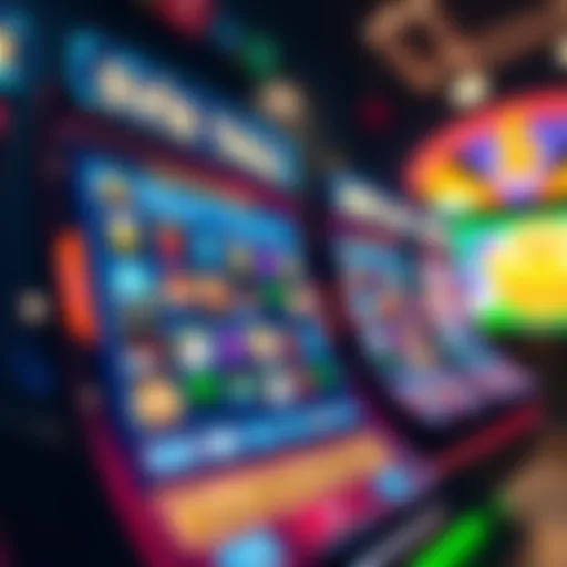 A virtual scratch ticket interface showcasing colorful graphics