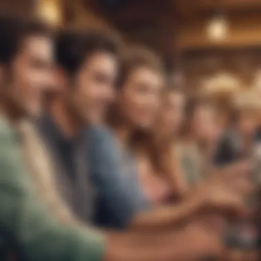 Enthusiastic Slot Gaming Experience A group of enthusiastic players engaged in slot gaming.