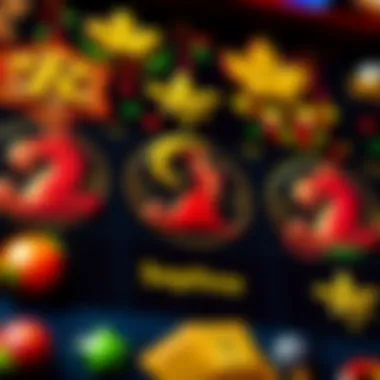 Game Interface Highlights Close-up of the game interface showcasing the unique symbols and features