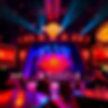 Dynamic live entertainment stage hosting various performances Live entertainment stage at the venue