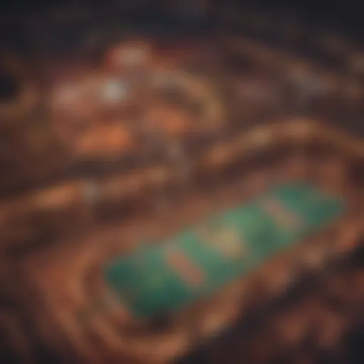 Aerial view of Texas Treasure Casino showcasing the vibrant gaming floor