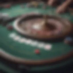A close-up view of a blackjack table showcasing game dynamics