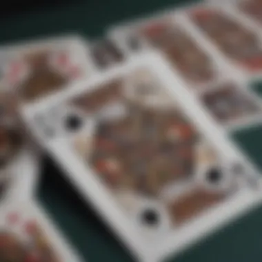 Close-Up of European Blackjack Cards A close-up of European Blackjack cards displaying unique rules