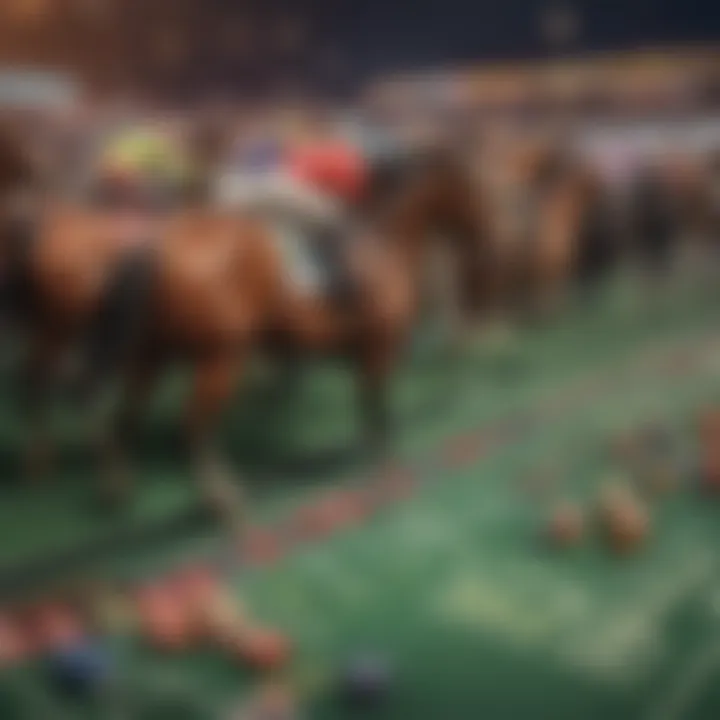 Visual representation of betting strategies and odds calculations.