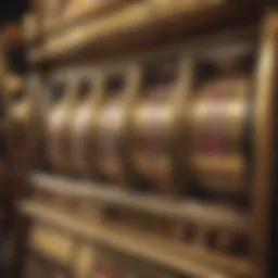 Vintage Double Gold Slot Machine Display