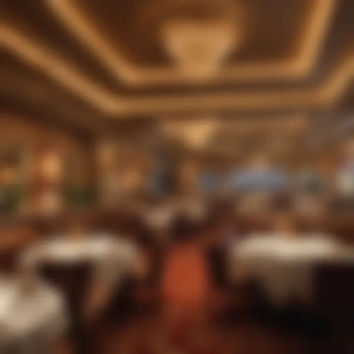 Elegant dining setting within Golden Nugget featuring gourmet cuisine