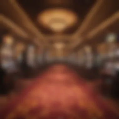 Casino Gaming Experience Luxurious casino gaming floor filled with vibrant slot machines and tables