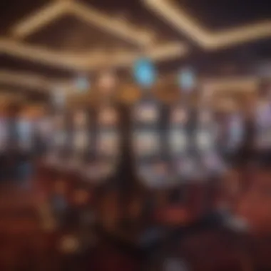 Gaming Machines in a Commercial Casino A collection of gaming machines in a commercial casino setting.