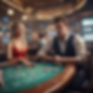 Exciting Sports Betting Experience A vibrant sports betting area highlighting the excitement of wagering.
