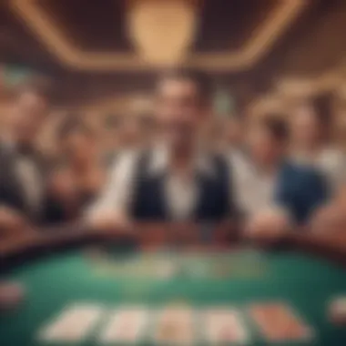 A collage of funny game elements in a casino setting