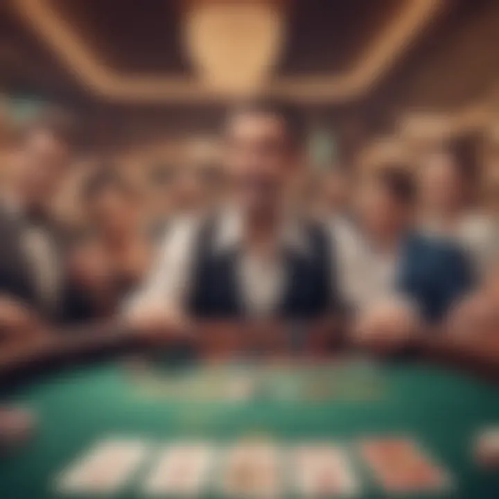 A collage of funny game elements in a casino setting