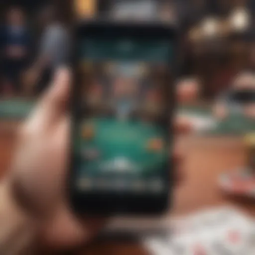A modern poker app interface showcasing various game options and user interactions